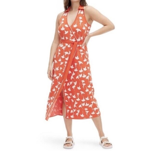 Diane Von Furstenberg X Target Collared Sleeveless Wrap Dress. New With Tags - Picture 1 of 11